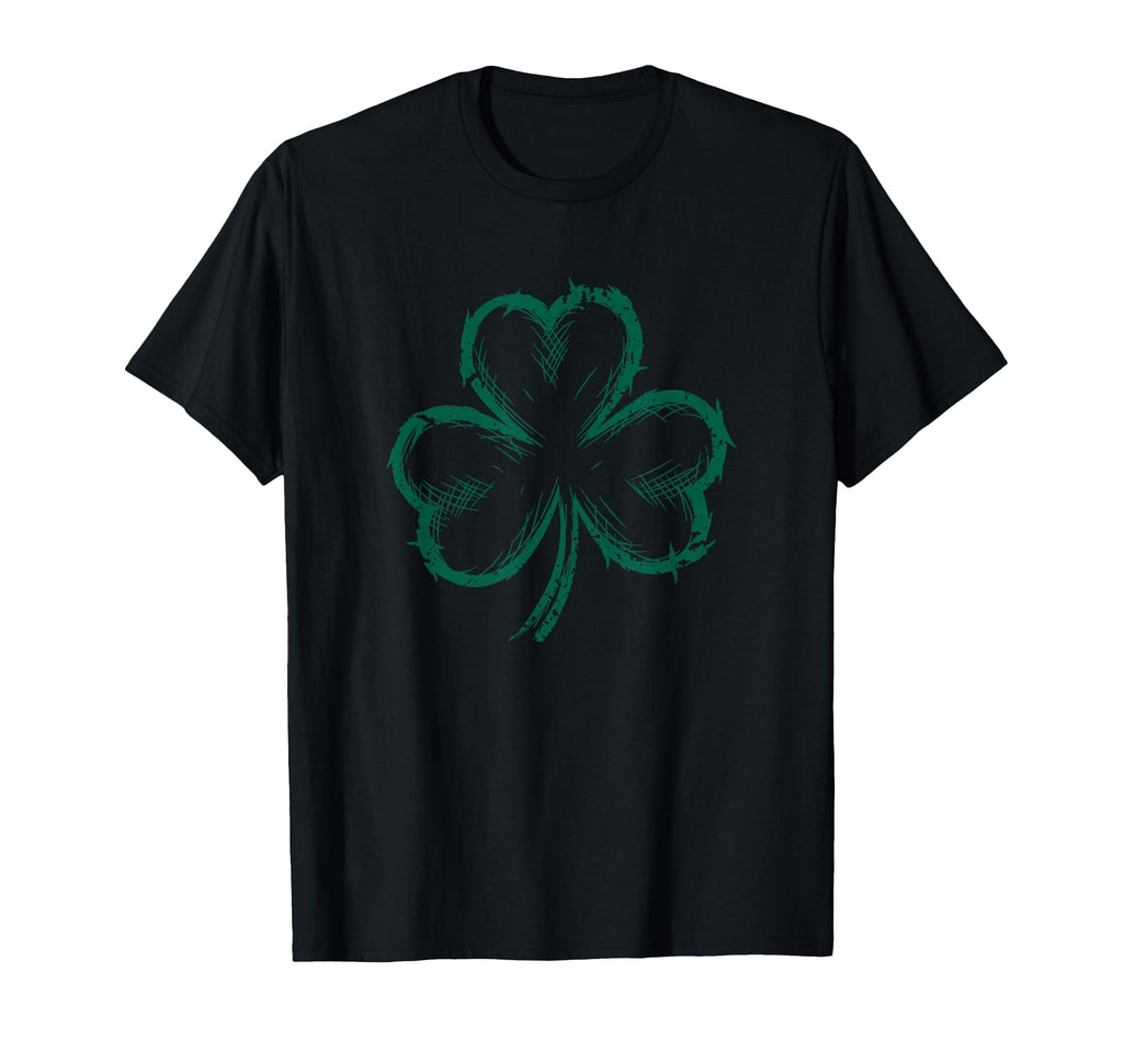 Distressed Shamrock St Patricks Day T-Shirt - Novelty Apparel Men Women - T-Shirt, Sweatshirt, Hoodie