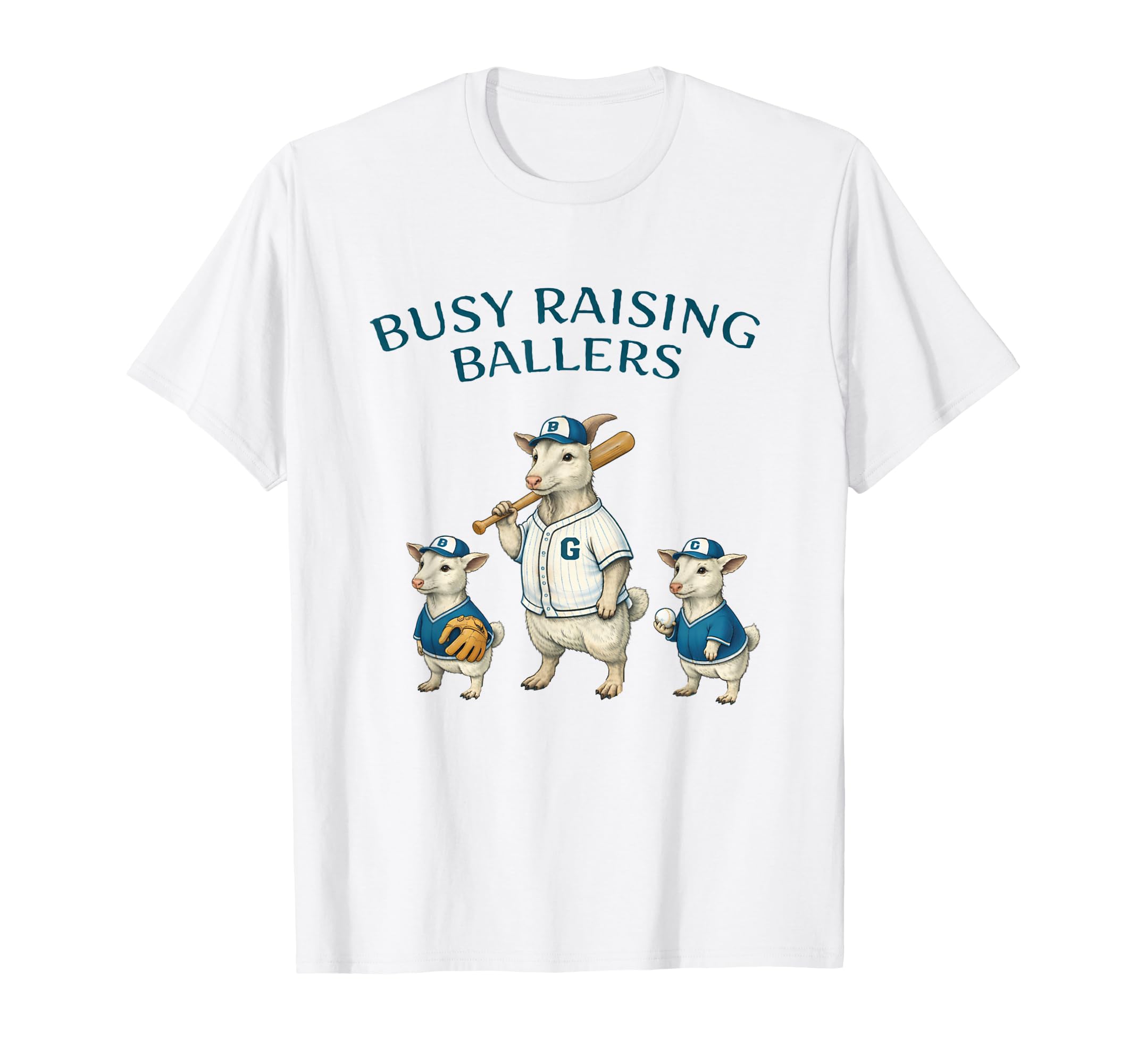 Busy Raising Baller Baseball Softball T-Shirt - Minimalist Print Men Women - T-Shirt, Sweatshirt, Hoodie