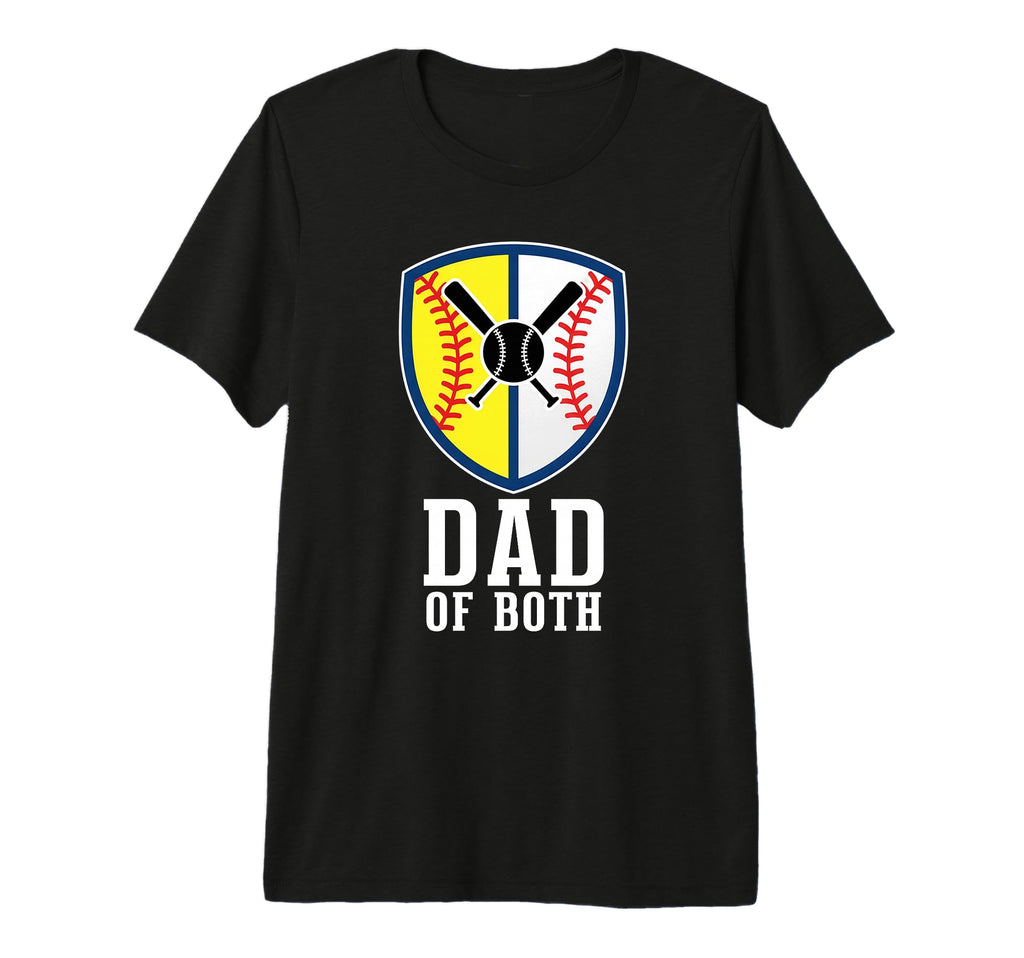 Both Baseball And Softball Dad Proud T-Shirt - Aesthetic Graphic Men Women - T-Shirt, Sweatshirt, Hoodie