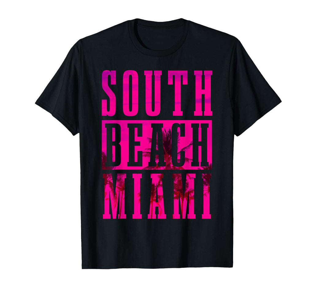 South Beach Miami Sunset Palm Trees T-Shirt - Aesthetic Graphic for Adults - T-Shirt, Sweatshirt, Hoodie