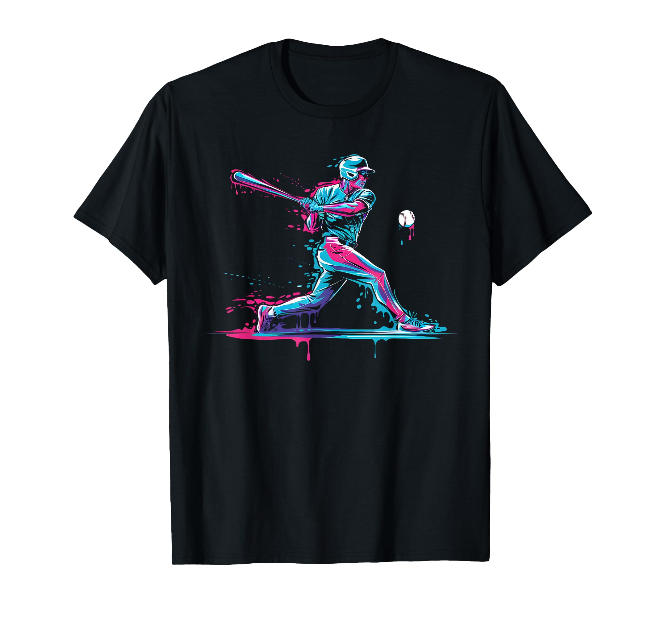 Baseball Player Baseball Drip T-Shirt - Casual Everyday Wear for Adults - T-Shirt, Sweatshirt, Hoodie