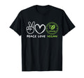 Peace Love Vegan Vegan Lover Vegan Food T-Shirt - Graphic Print Unisex - T-Shirt, Sweatshirt, Hoodie