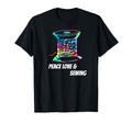 Peace Love Sewing Crafter Tie Dye Sew T-Shirt - Novelty Apparel for Adults - T-Shirt, Sweatshirt, Hoodie
