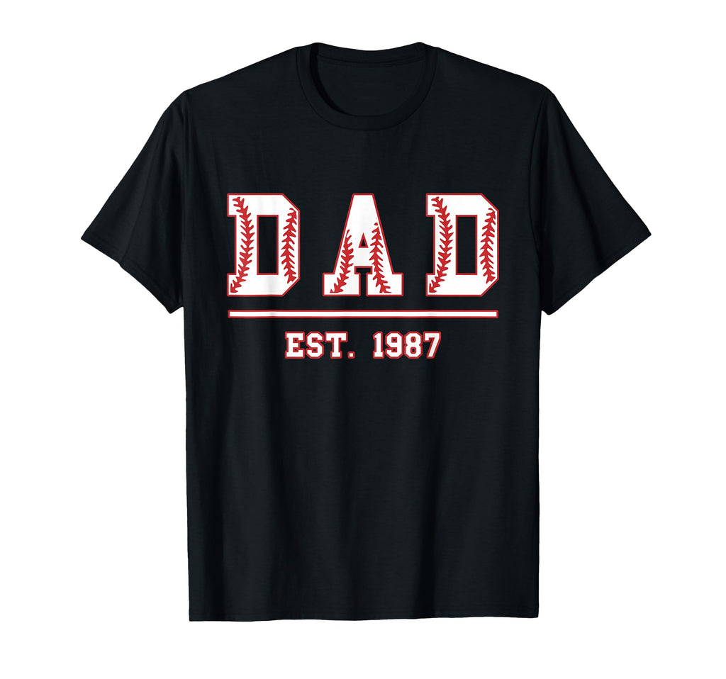 Dad Est 1987 Funny Sports Year T-Shirt - Streetwear Style for Adults - T-Shirt, Sweatshirt, Hoodie