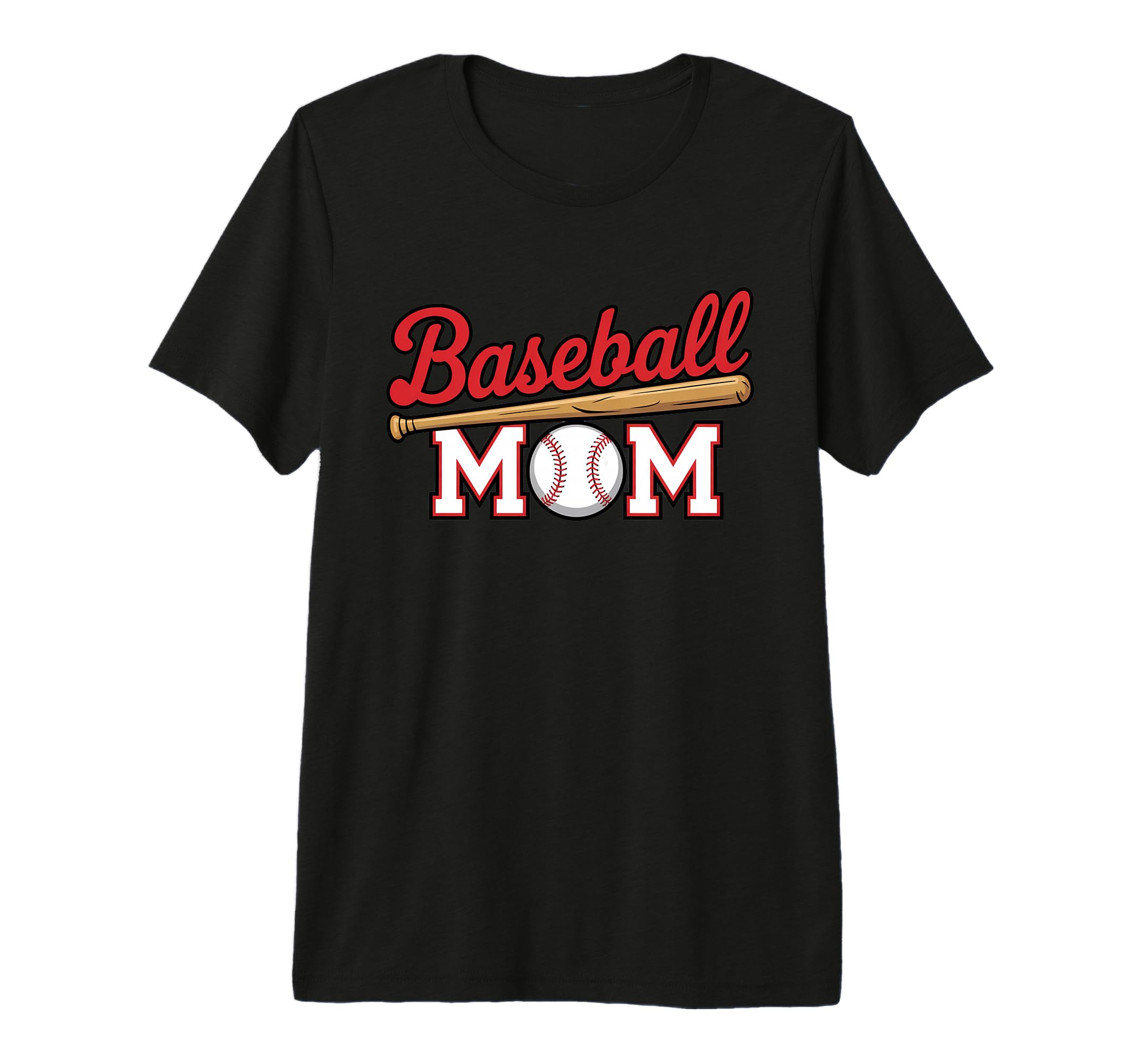 American Baseball Mom Mama Tri Blend T-Shirt - Fun Novelty Design Men Women - T-Shirt, Sweatshirt, Hoodie
