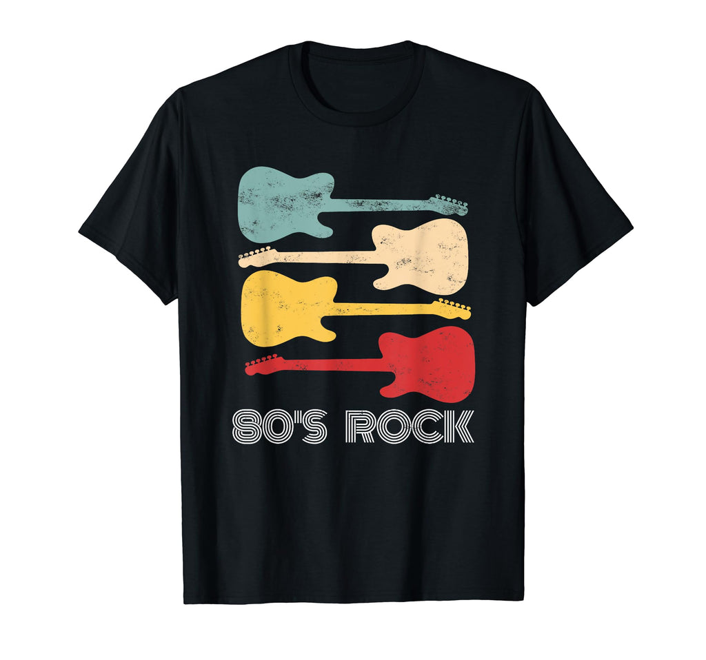 80S Rock Guitar 1980S Music Band T-Shirt - Minimalist Print for Adults - T-Shirt, Sweatshirt, Hoodie