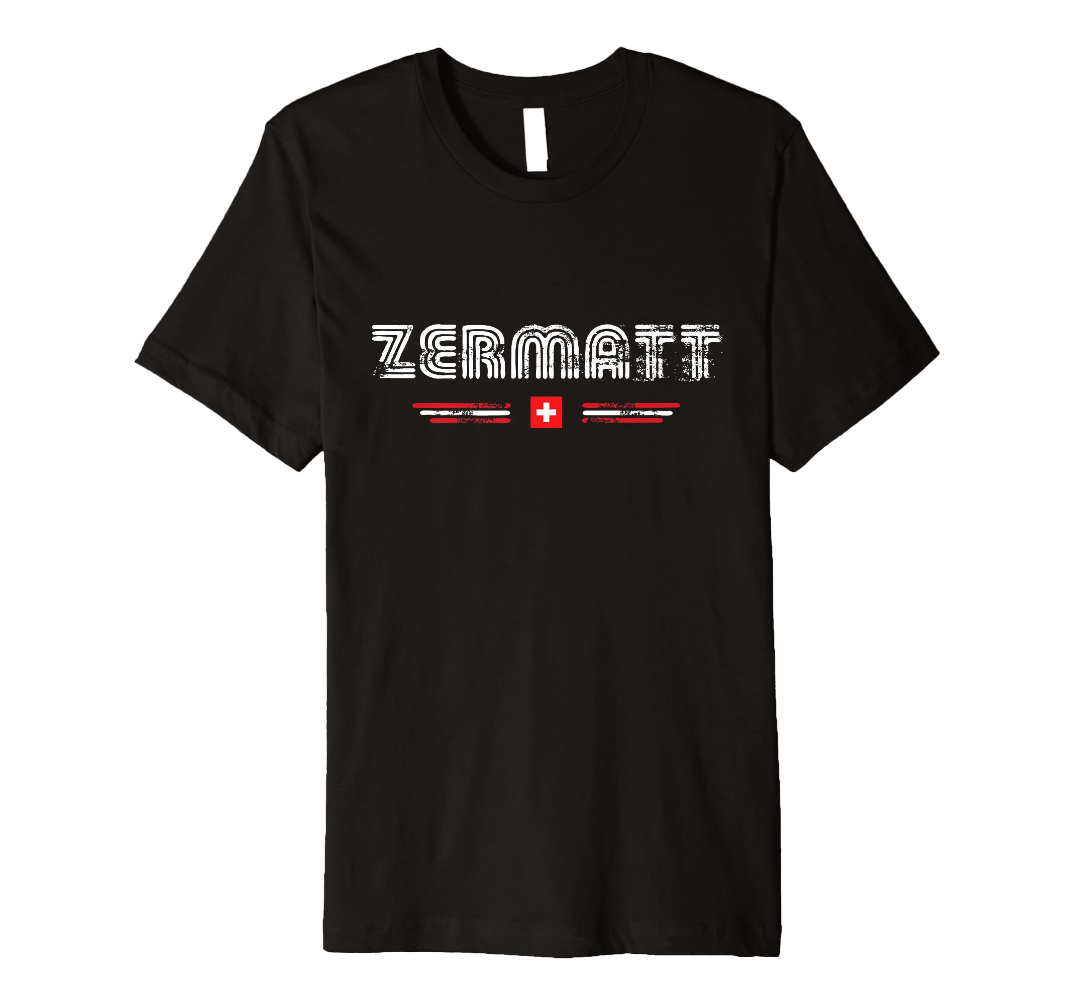 Zermatt Switzerland 70S 80S Type T-Shirt - Custom Art Print for Adults - T-Shirt, Sweatshirt, Hoodie
