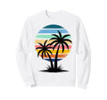 Palm Tree Beach Sunset Summer Vibes Sweatshirt - Aesthetic Graphic Unisex - T-Shirt, Sweatshirt, Hoodie