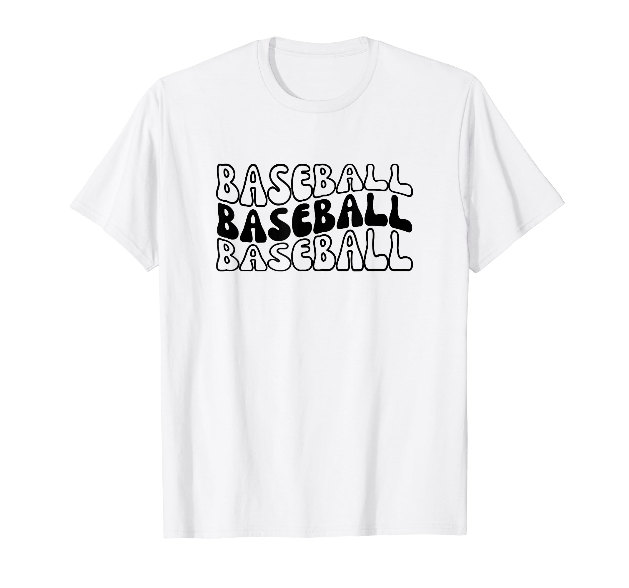 Baseball Mama Groovy Baseball Mom T-Shirt - Minimalist Print for Adults - T-Shirt, Sweatshirt, Hoodie