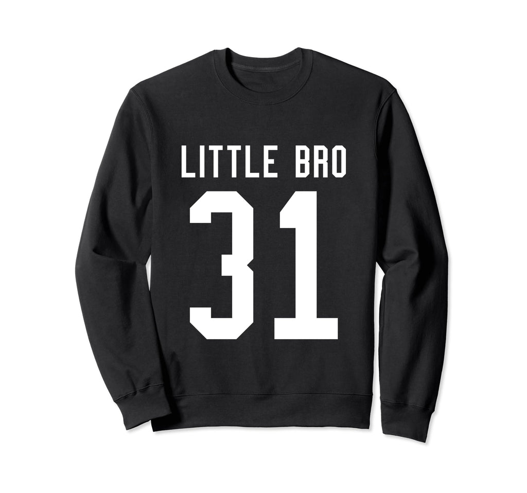 Number 31 Little Bro Biggest Fan Sweatshirt - Minimalist Print for Adults - T-Shirt, Sweatshirt, Hoodie