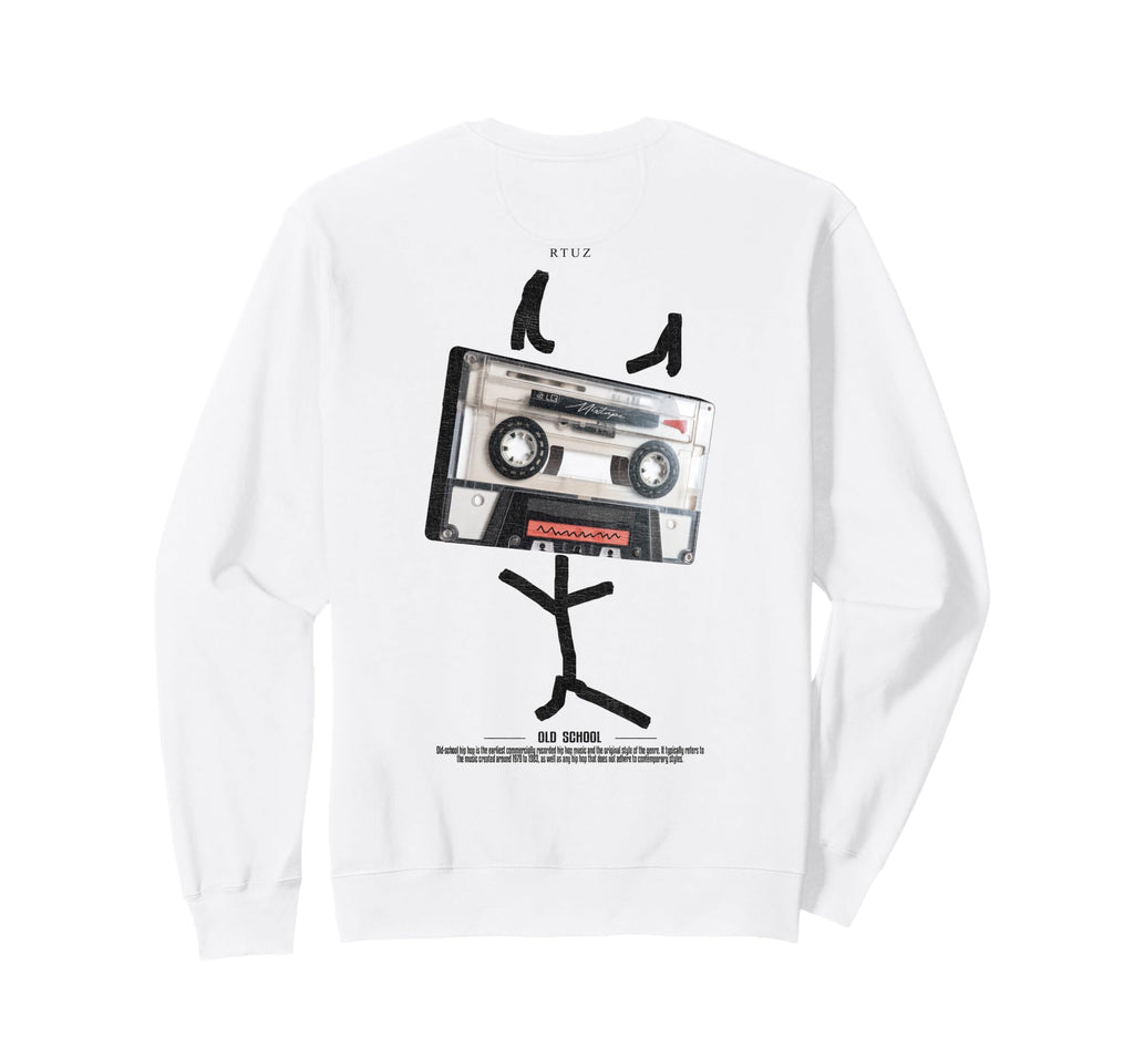 Back Streetwear Old School Music Tape Sweatshirt - Minimalist Print Unisex - T-Shirt, Sweatshirt, Hoodie