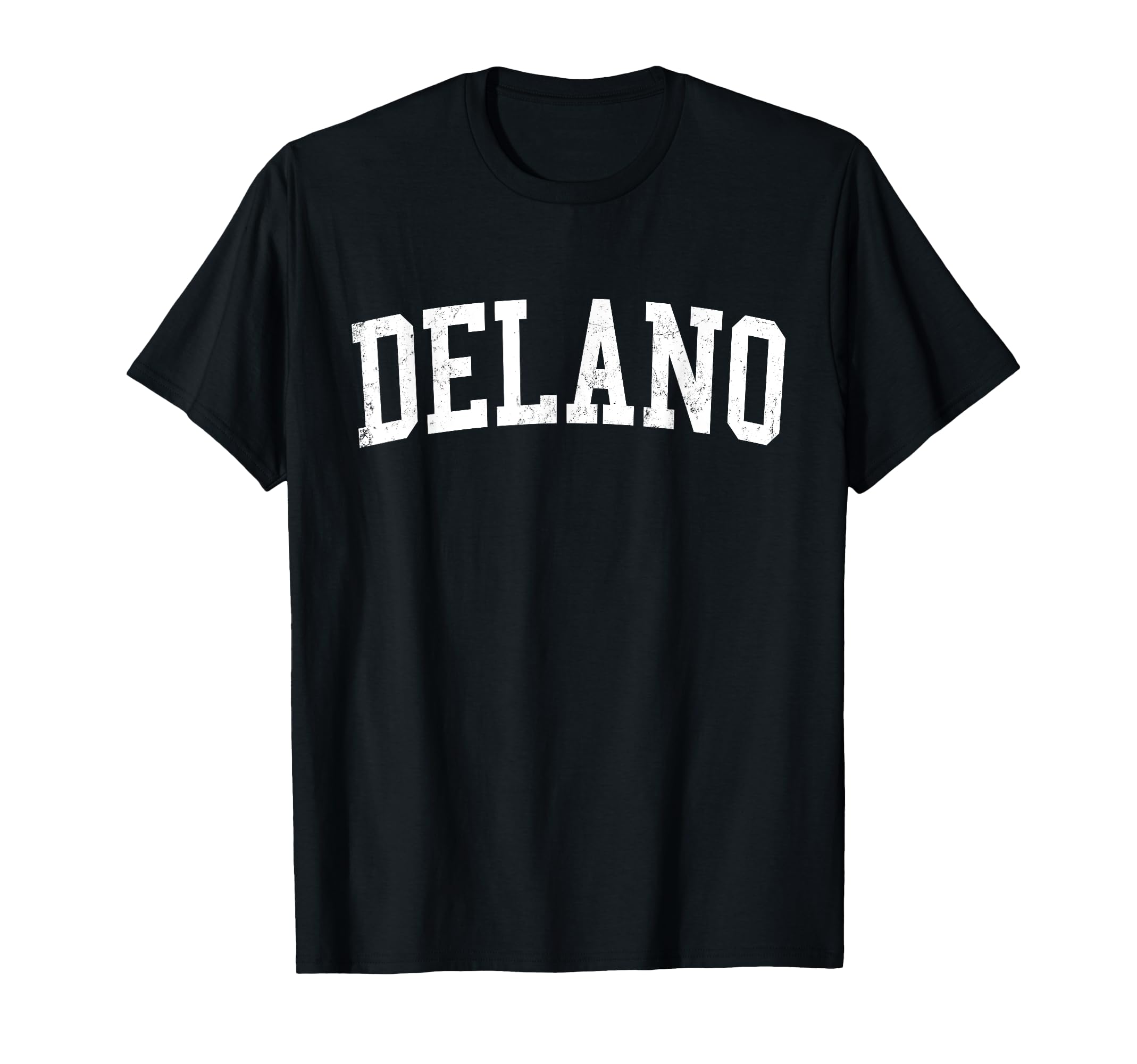 Delano Ca Distressed White Varsity T-Shirt - Graphic Print Men Women - T-Shirt, Sweatshirt, Hoodie