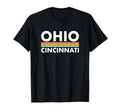 Ohio Cincinnati Stripes T-Shirt - Minimalist Print for Adults - T-Shirt, Sweatshirt, Hoodie