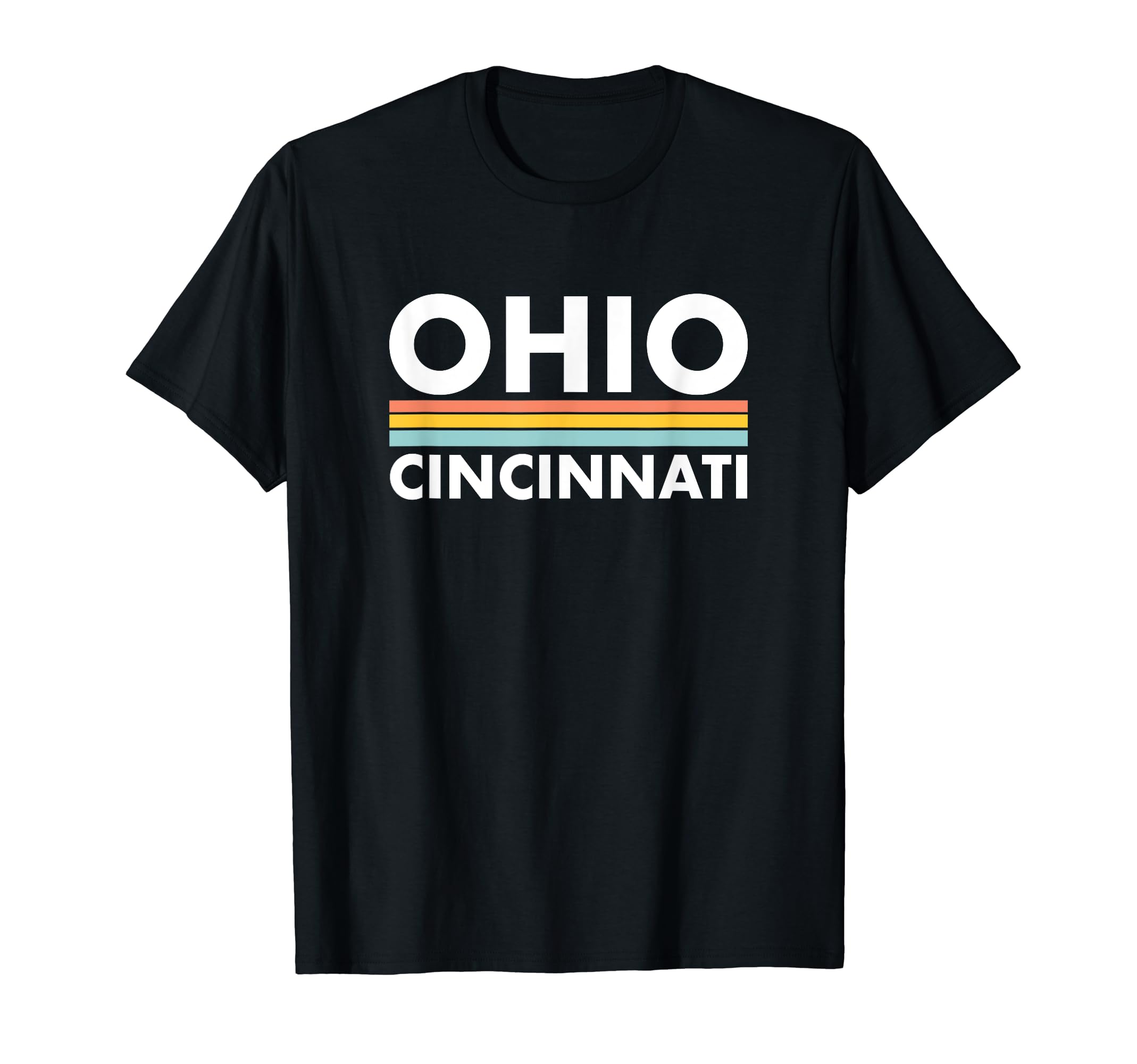 Ohio Cincinnati Stripes T-Shirt - Minimalist Print for Adults - T-Shirt, Sweatshirt, Hoodie