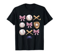 Baseball Coquette Bow Mom Sister T-Shirt - Fun Novelty Design Unisex - T-Shirt, Sweatshirt, Hoodie