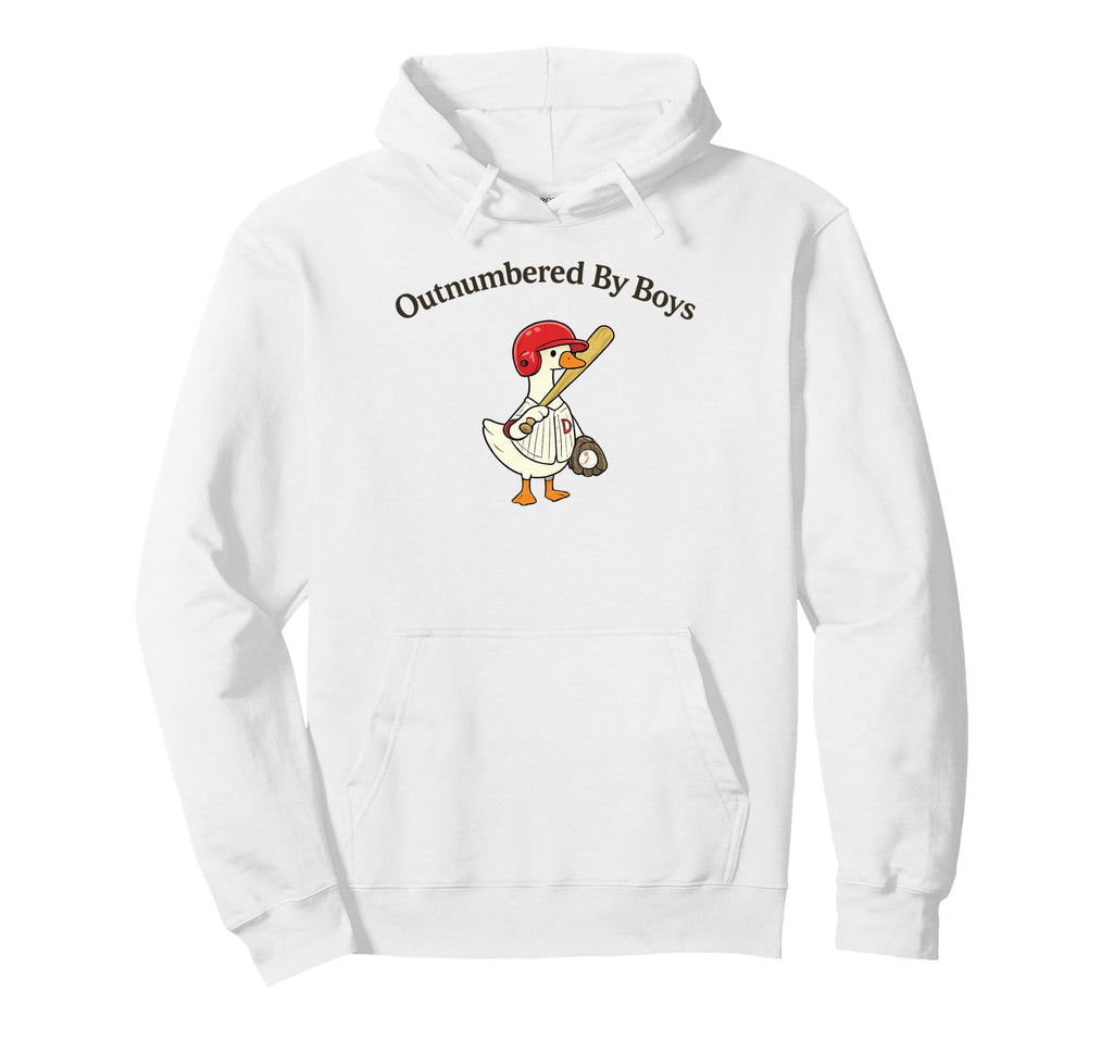 Outnumbered Baseball Dad Funny Sports Hoodie - Aesthetic Graphic Unisex - T-Shirt, Sweatshirt, Hoodie