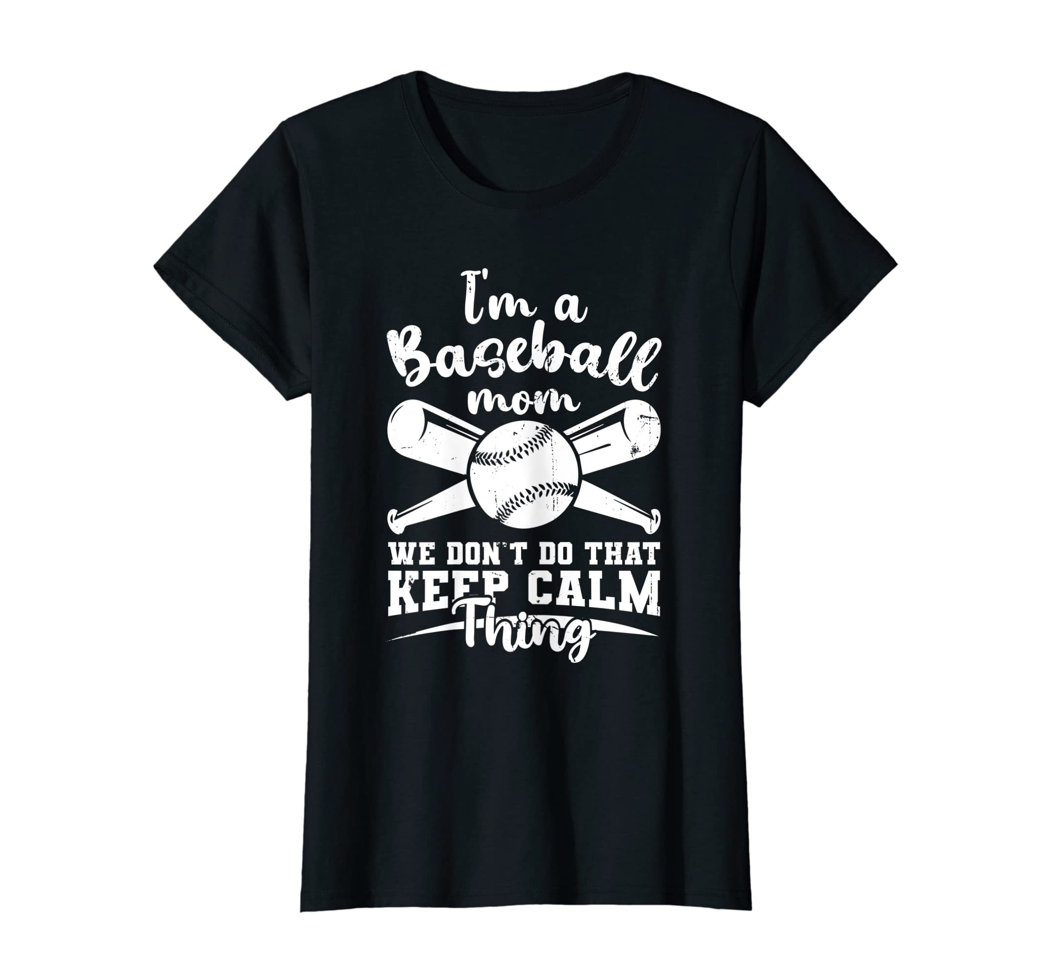 Womens Ball Mama Im Baseball Mom T-Shirt - Casual Everyday Wear for Adults - T-Shirt, Sweatshirt, Hoodie