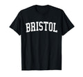 Bristol Tn Distressed White Varsity T-Shirt - Trendy Graphic Men Women - T-Shirt, Sweatshirt, Hoodie