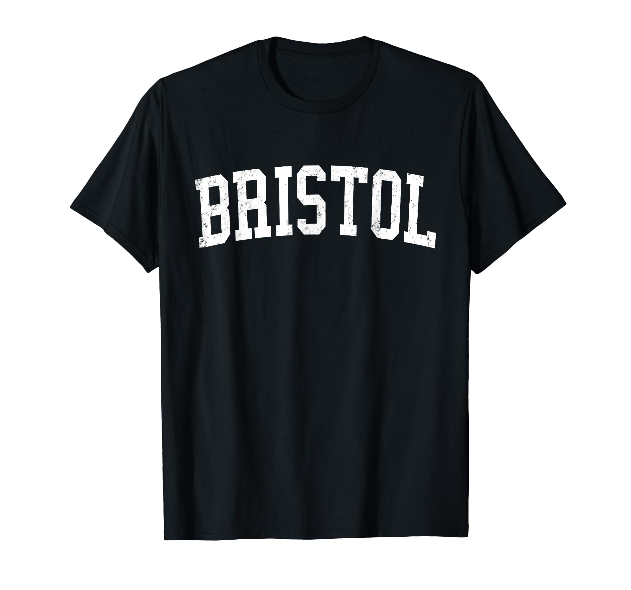 Bristol Tn Distressed White Varsity T-Shirt - Trendy Graphic Men Women - T-Shirt, Sweatshirt, Hoodie