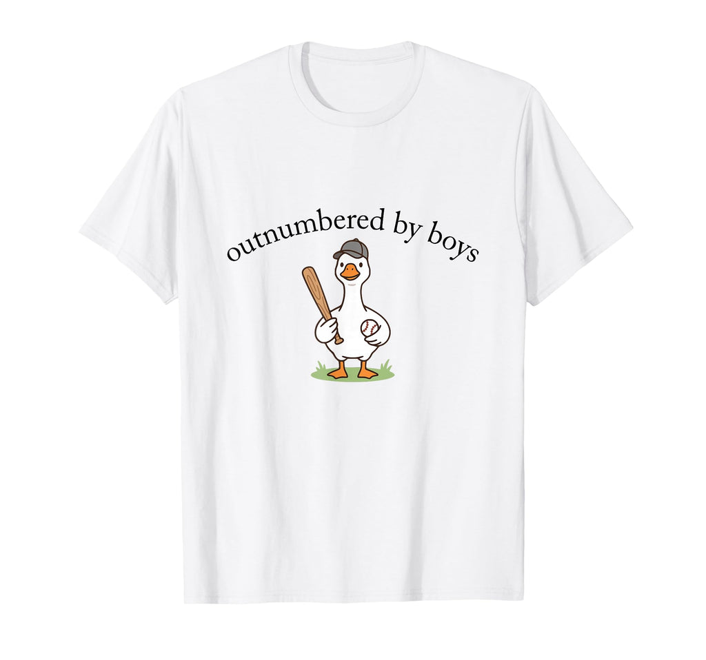 Outnumbered Mom Goose Baseball T-Shirt - Minimalist Print Men Women - T-Shirt, Sweatshirt, Hoodie