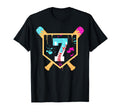Baseball 7 Year Old Ice Cream Drip 7Th T-Shirt - Aesthetic Graphic Unisex - T-Shirt, Sweatshirt, Hoodie