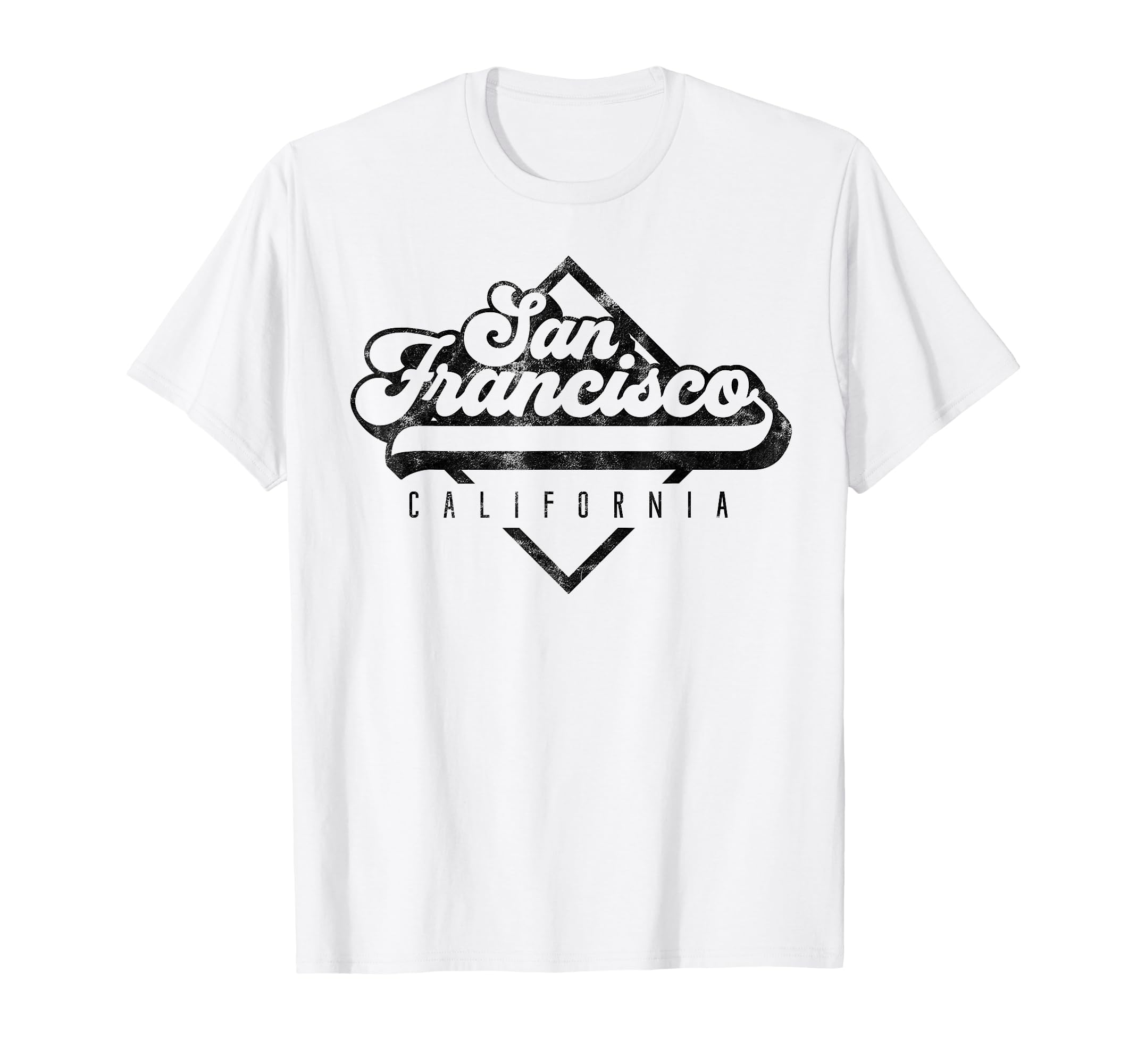 San Francisco Ca Distressed 70S 80S T-Shirt - Graphic Print Unisex - T-Shirt, Sweatshirt, Hoodie