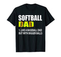 Mens Softball Dad Like Baseball But T-Shirt - Minimalist Print for Adults - T-Shirt, Sweatshirt, Hoodie