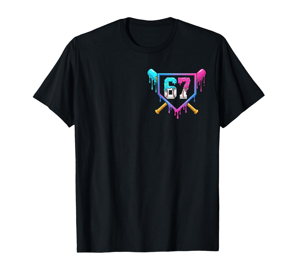 Baseball 67 Six Seven Meme Funny 6 7 T-Shirt - Custom Art Print Men Women - T-Shirt, Sweatshirt, Hoodie