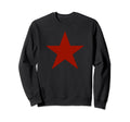 Cyber Y2K Red Star Black Front Sweatshirt - Fun Novelty Design for Adults - T-Shirt, Sweatshirt, Hoodie