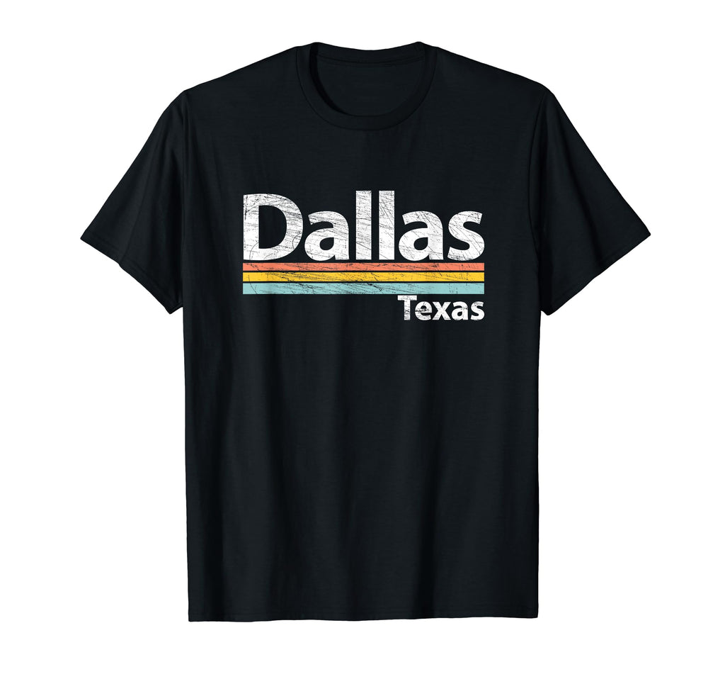 Dallas Texas Worn Stripes T-Shirt - Graphic Print Men Women - T-Shirt, Sweatshirt, Hoodie
