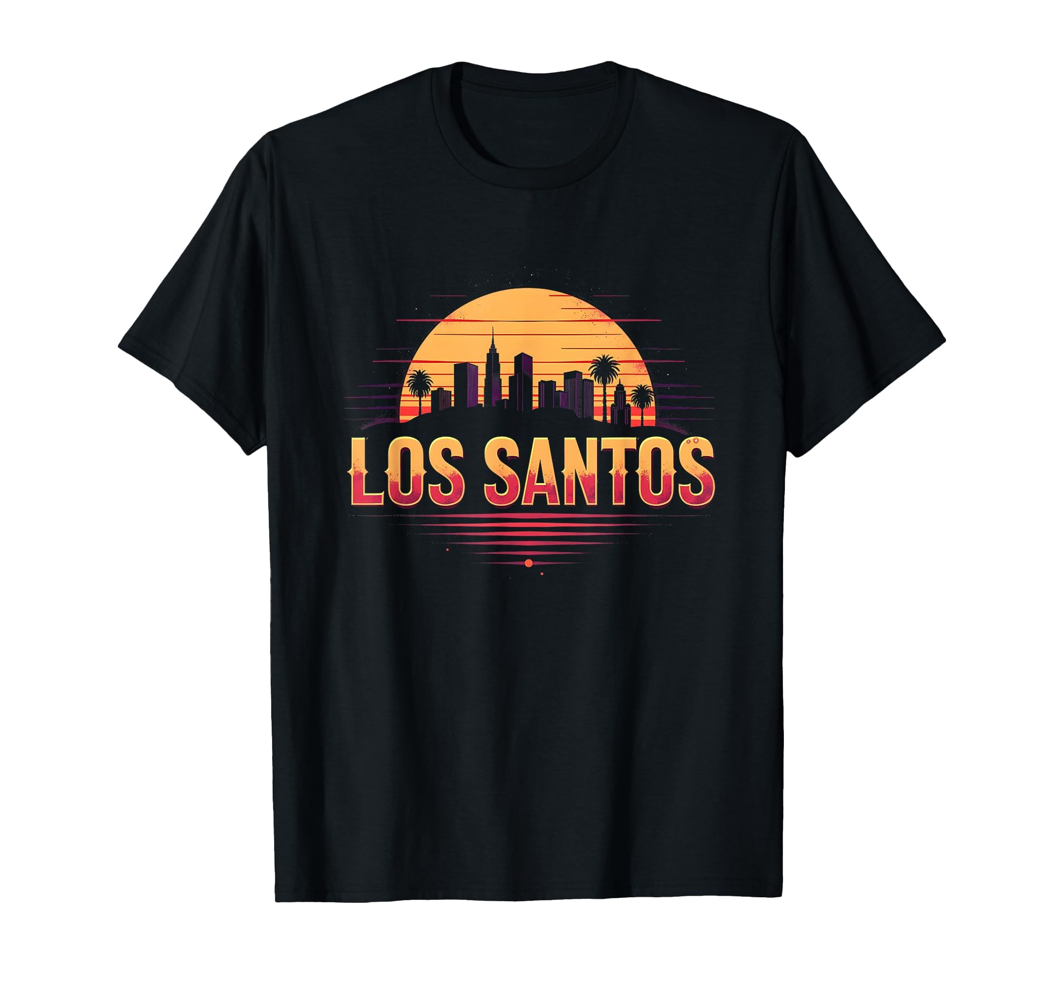 Los Angeles Sunset Skyline Los Santos T-Shirt - Unique Graphic for Adults - T-Shirt, Sweatshirt, Hoodie