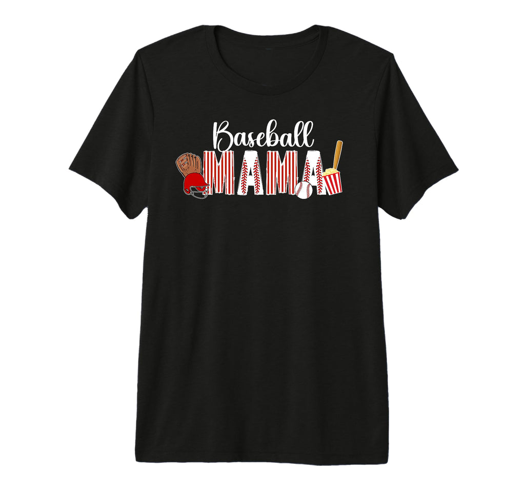 Baseball Mama Baseball Mom Baseball T-Shirt - Novelty Apparel Unisex - T-Shirt, Sweatshirt, Hoodie