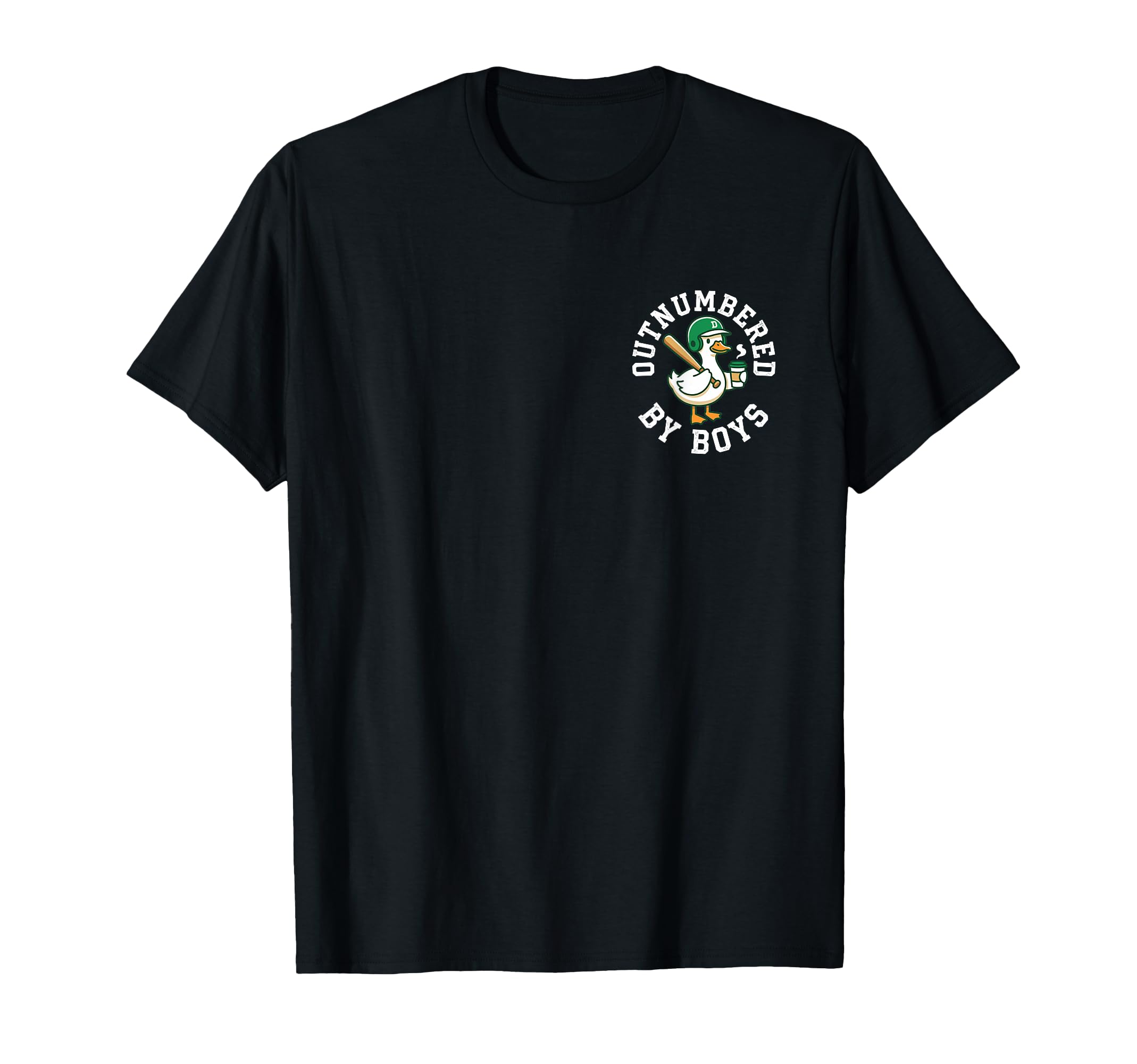 Outnumbered Baseball Duck Coffee Mom T-Shirt - Fun Novelty Design Unisex - T-Shirt, Sweatshirt, Hoodie