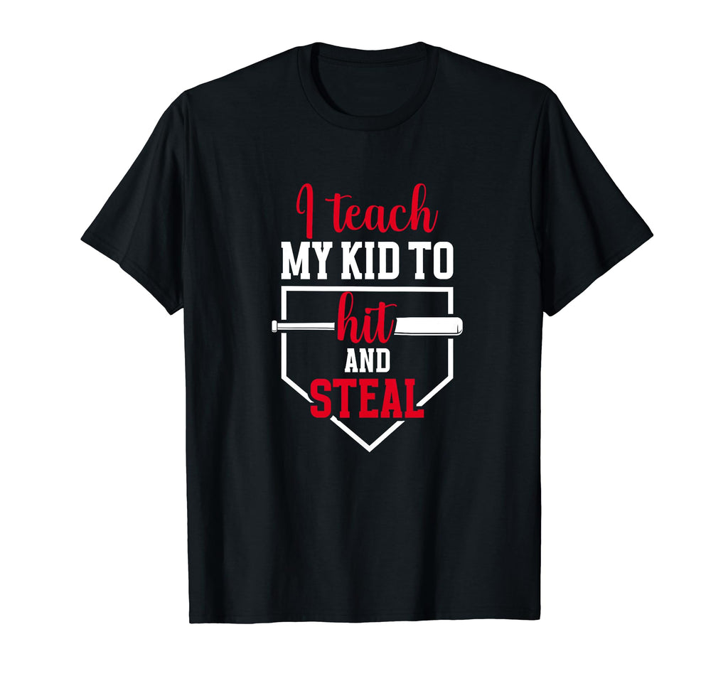 Hit And Steal Baseball Mom Baseball T-Shirt - Novelty Apparel for Adults - T-Shirt, Sweatshirt, Hoodie