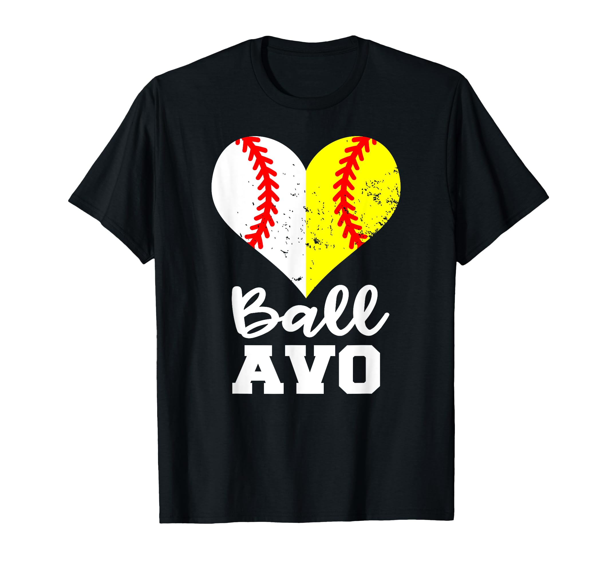 Ball Avo Heart Funny Baseball Softball T-Shirt - Trendy Graphic for Adults - T-Shirt, Sweatshirt, Hoodie