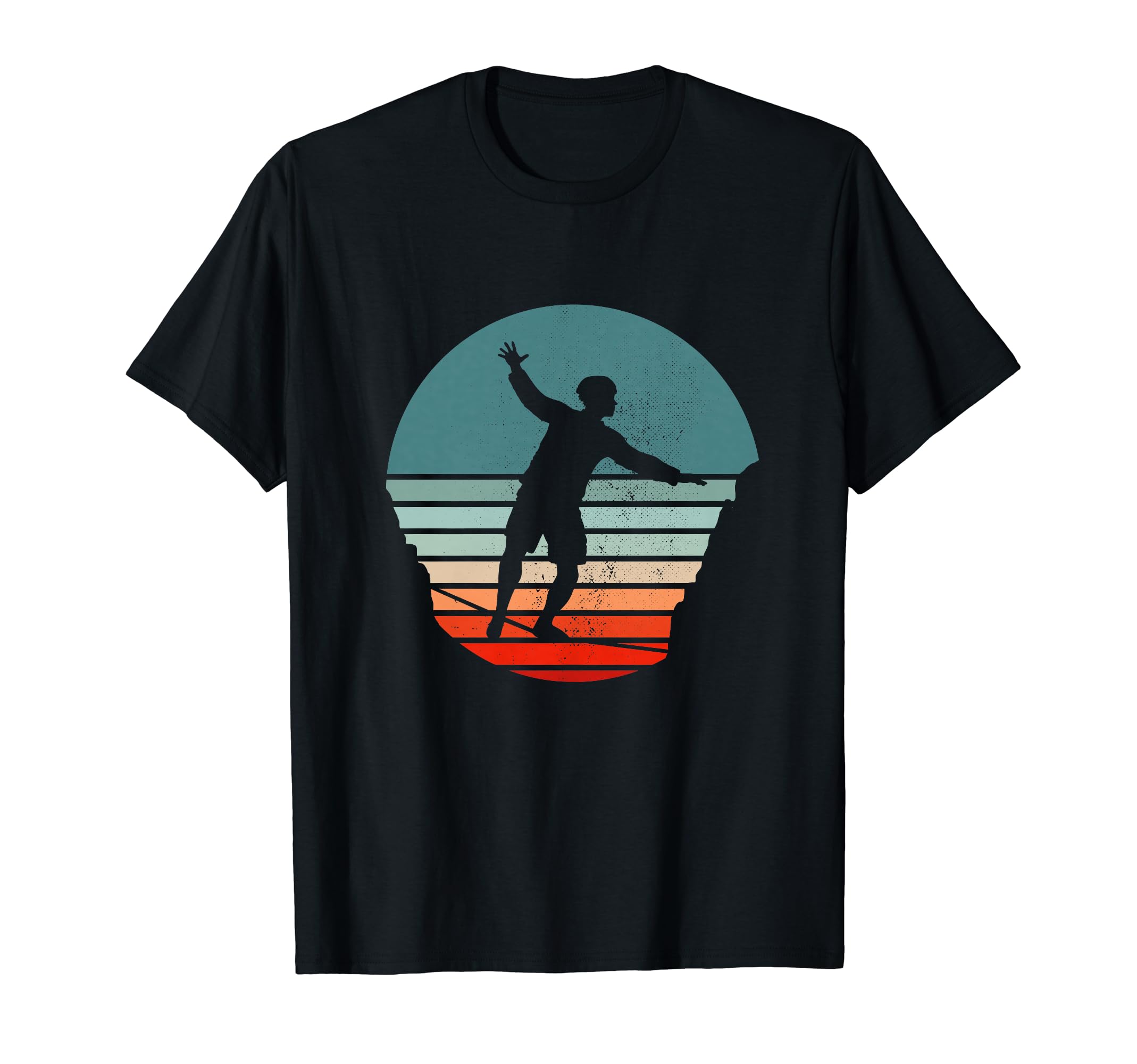 Slackline Silhouette Sunset Hoodie - Streetwear Style for Adults - T-Shirt, Sweatshirt, Hoodie