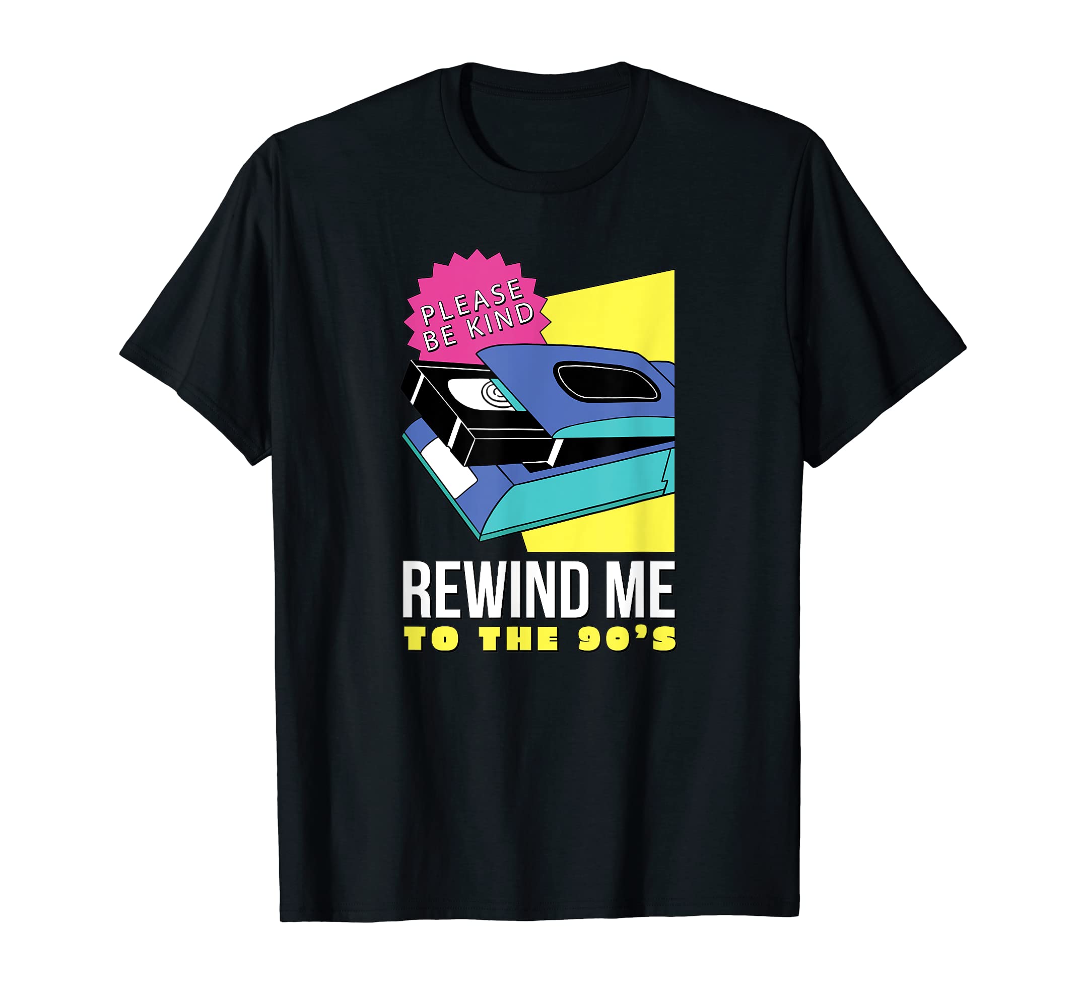 Old School Rewind Me To 90S Vhs Vcr Tape T-Shirt - Trendy Graphic Unisex - T-Shirt, Sweatshirt, Hoodie