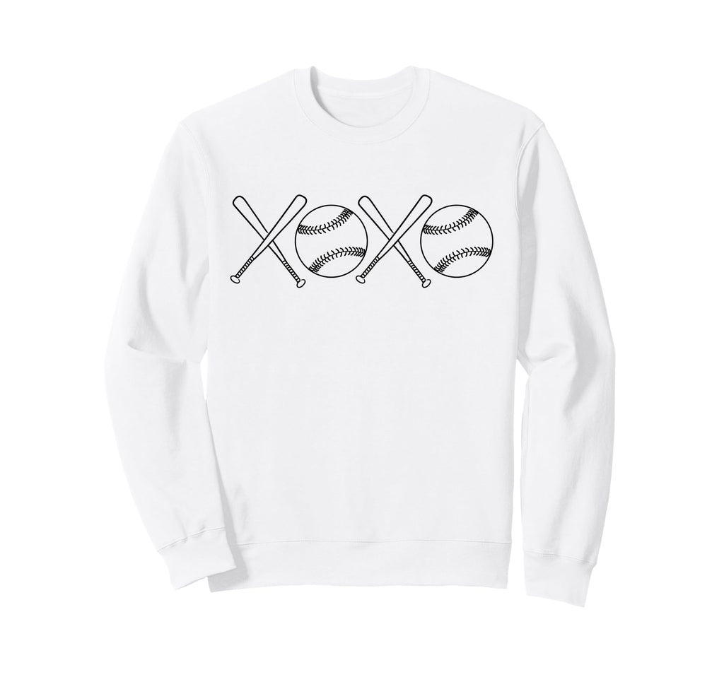 Baseball Mom Xoxo Sweatshirt - Aesthetic Graphic Men Women - T-Shirt, Sweatshirt, Hoodie