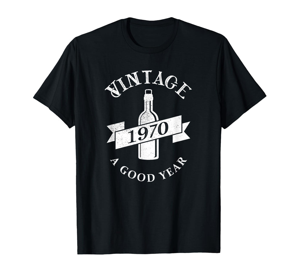 1970 Birthday Wine Bottle Birthday T-Shirt - Graphic Print Men Women - T-Shirt, Sweatshirt, Hoodie
