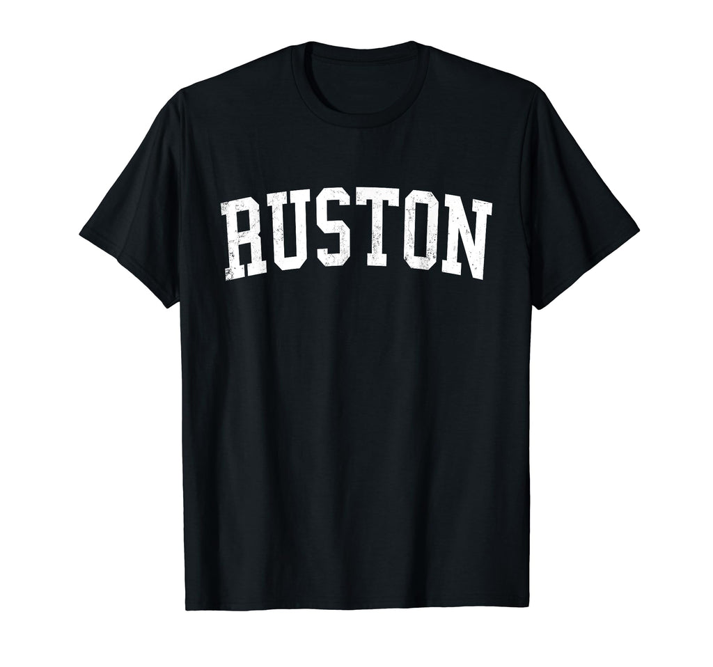 Ruston La Distressed White Varsity T-Shirt - Streetwear Style for Adults - T-Shirt, Sweatshirt, Hoodie