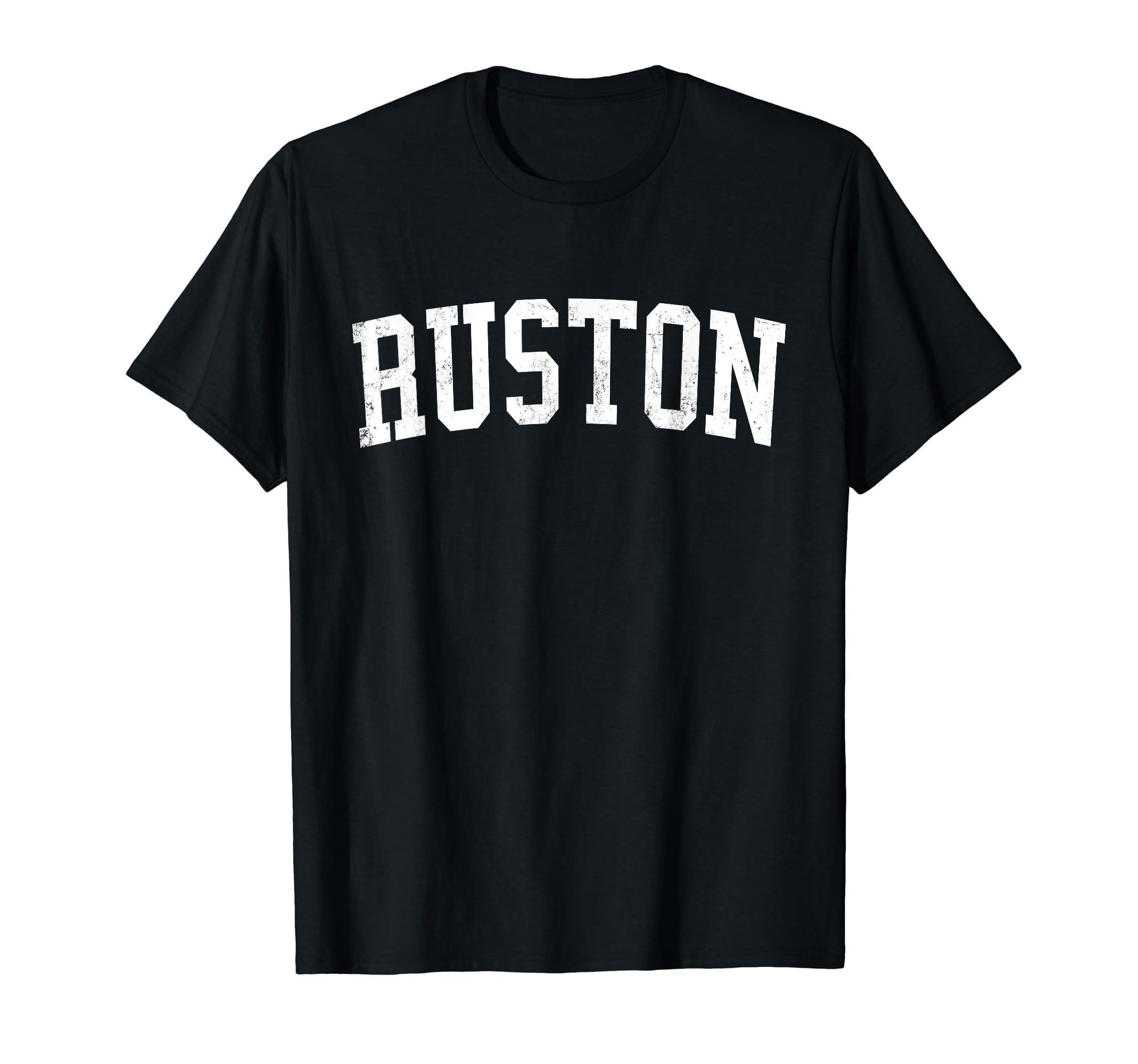 Ruston La Distressed White Varsity T-Shirt - Streetwear Style for Adults - T-Shirt, Sweatshirt, Hoodie