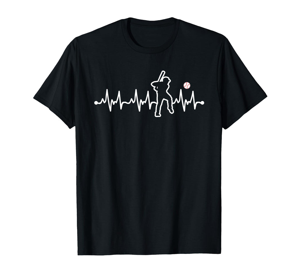 Baseball Heartbeat Baseball Coach T-Shirt - Unique Graphic Men Women - T-Shirt, Sweatshirt, Hoodie