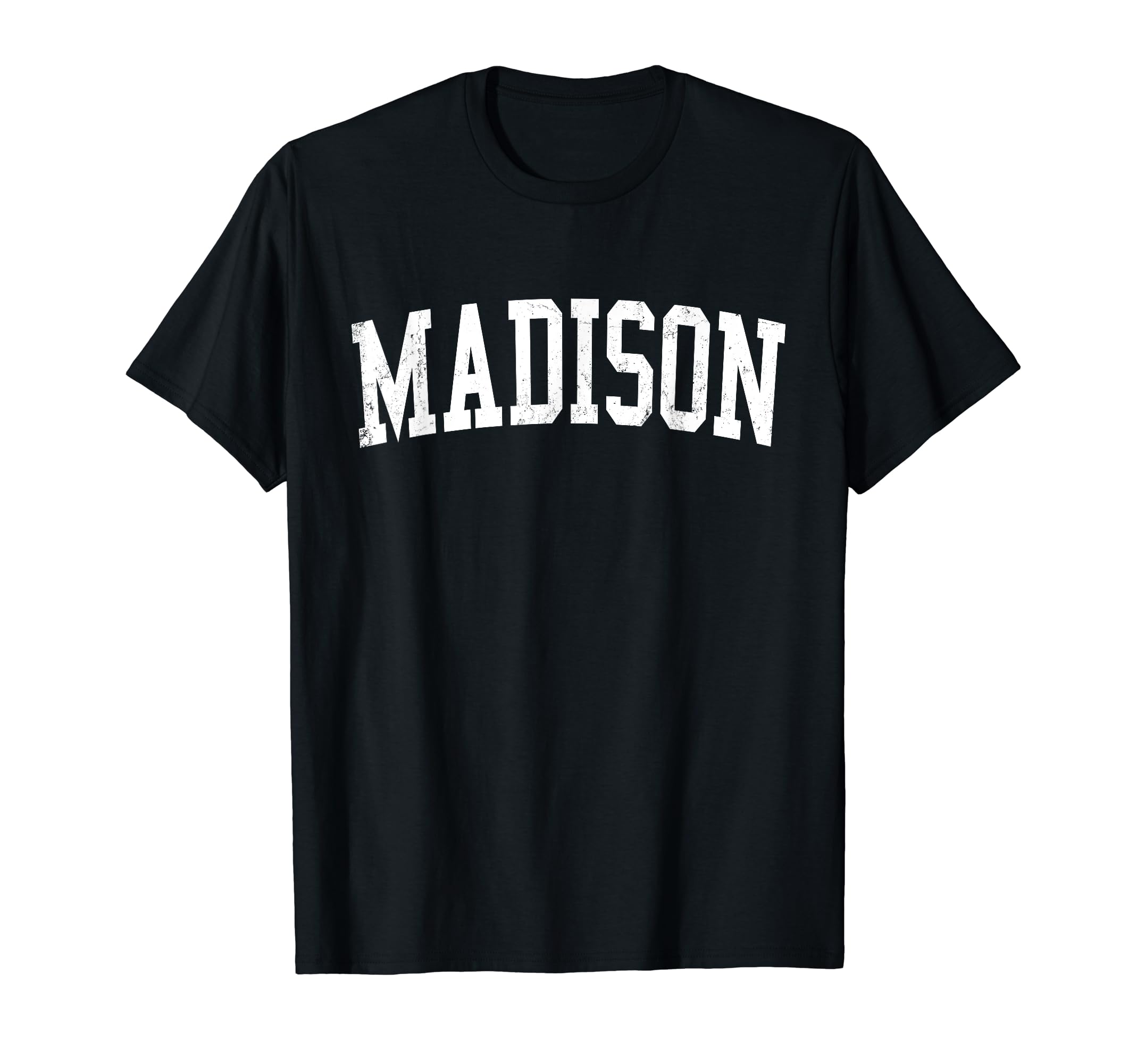 Madison Nj Distressed White Varsity T-Shirt - Unique Graphic Men Women - T-Shirt, Sweatshirt, Hoodie