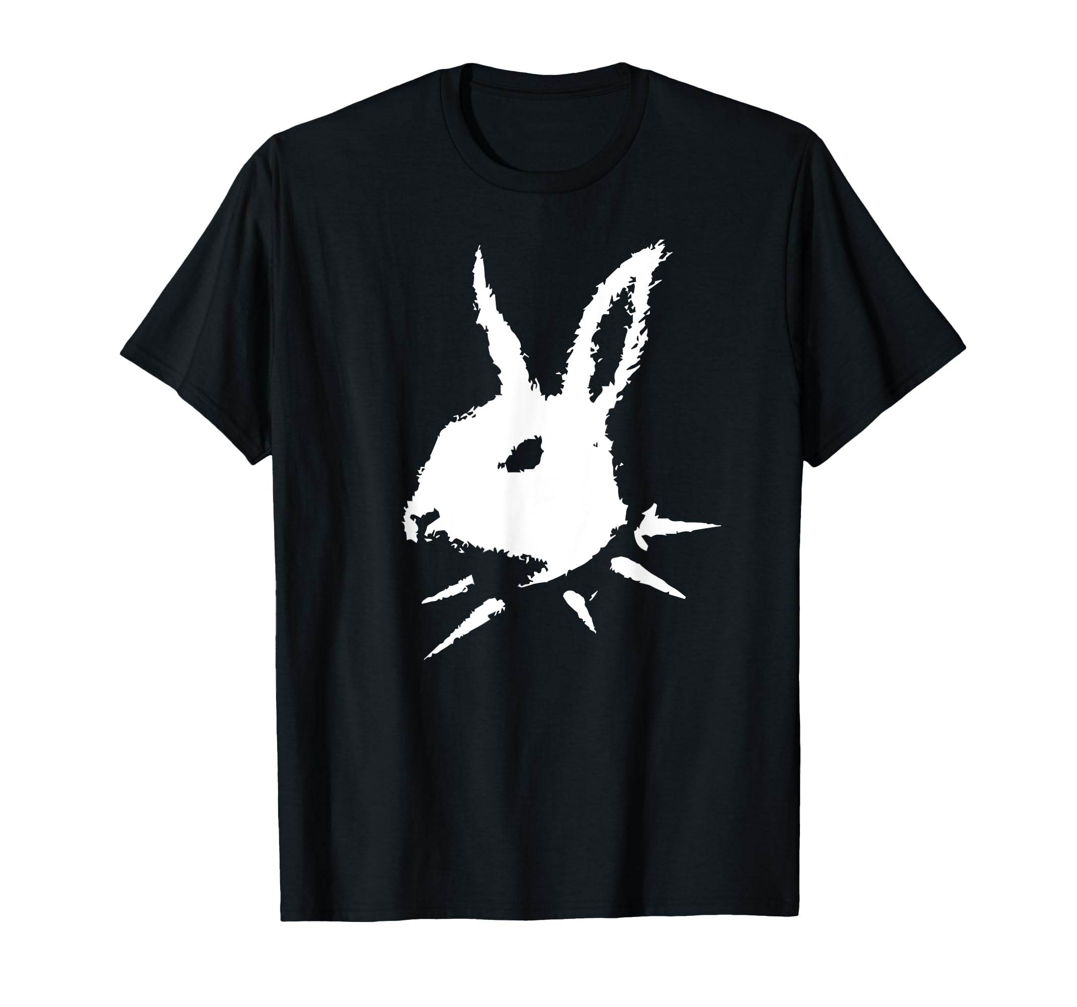 Bunny Skull Punk Y2K Creepy Cat Goth T-Shirt - Minimalist Print for Adults - T-Shirt, Sweatshirt, Hoodie