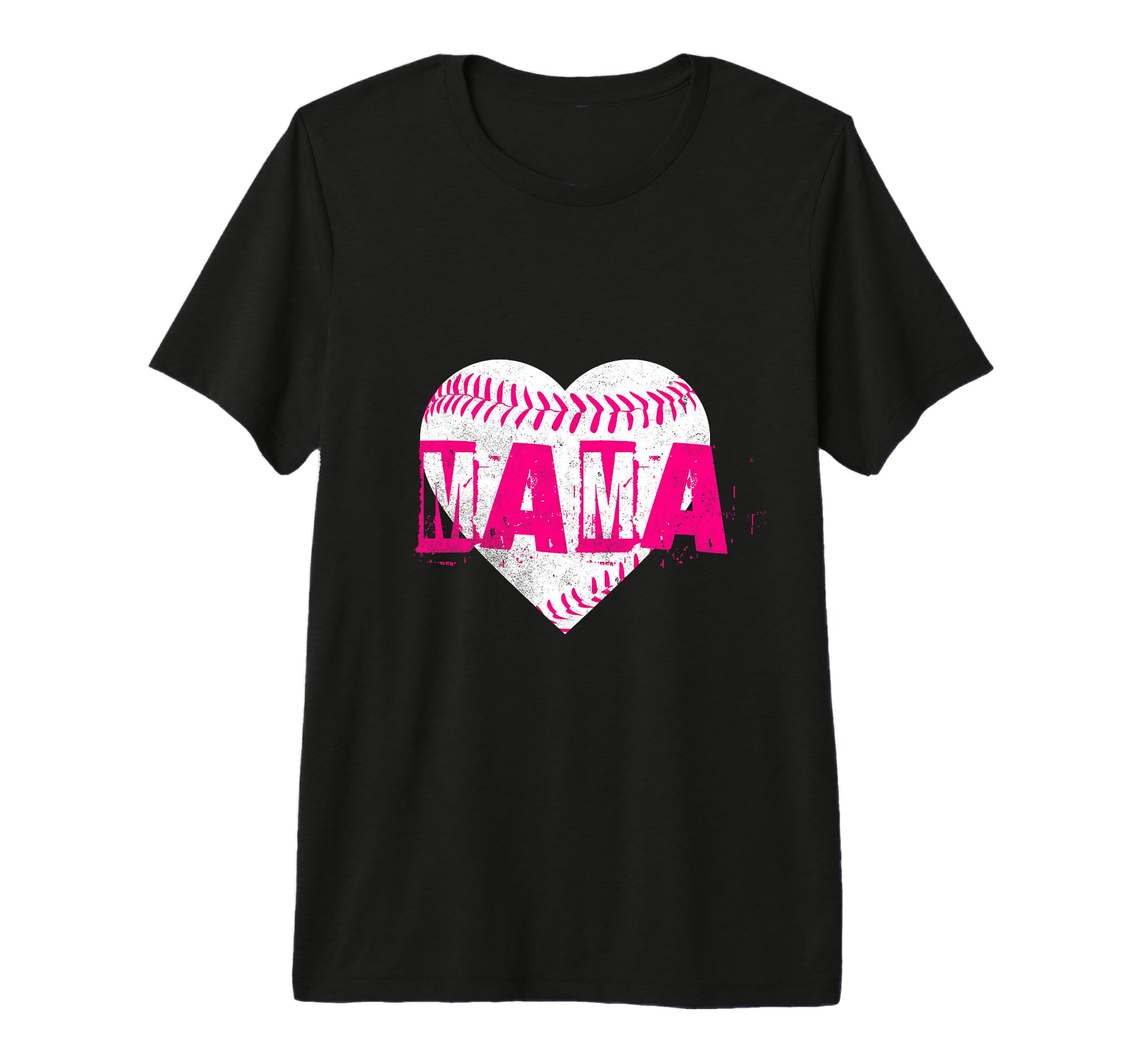Baseball Mama Heart Baseball Softball T-Shirt - Minimalist Print Unisex - T-Shirt, Sweatshirt, Hoodie