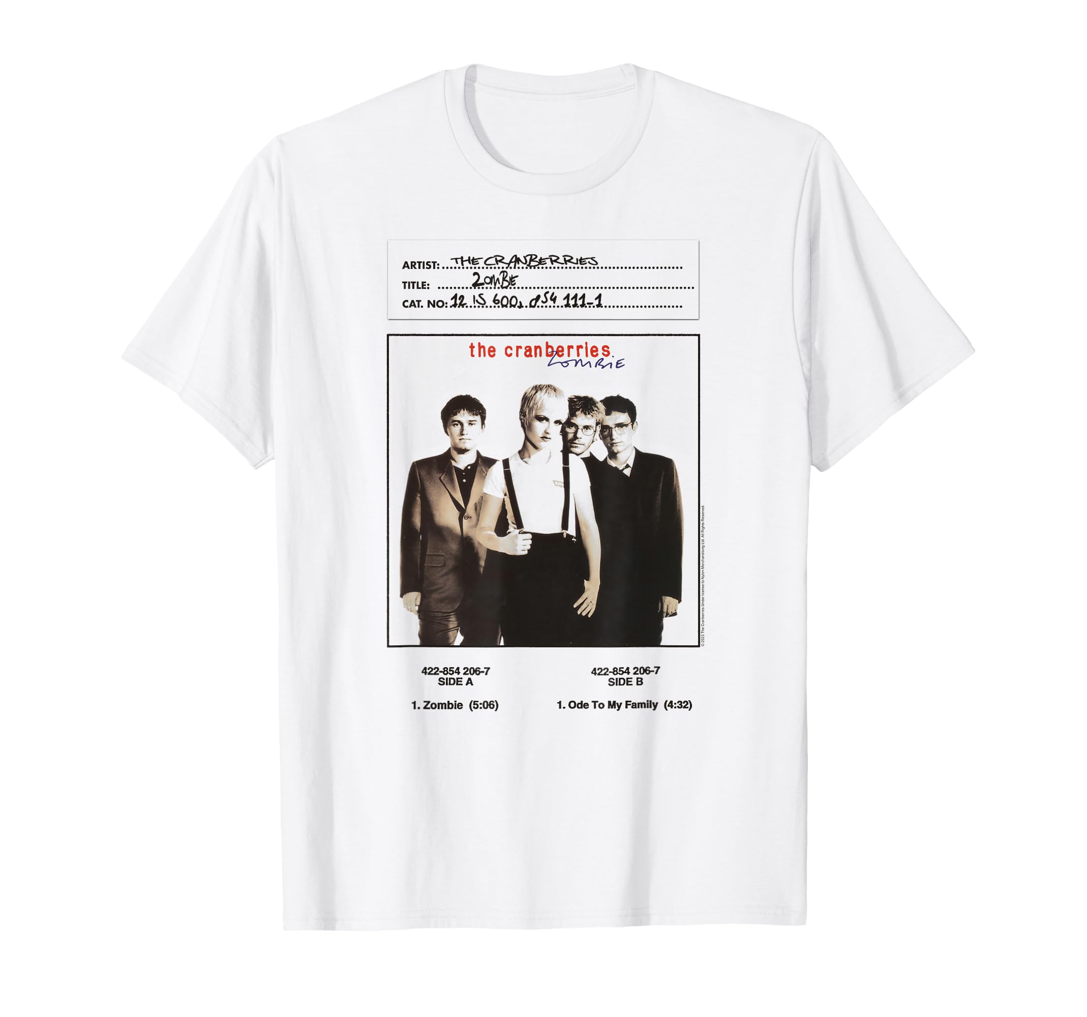 Cranberries Zombie Vinyl Handwritten T-Shirt - Trendy Graphic for Adults - T-Shirt, Sweatshirt, Hoodie