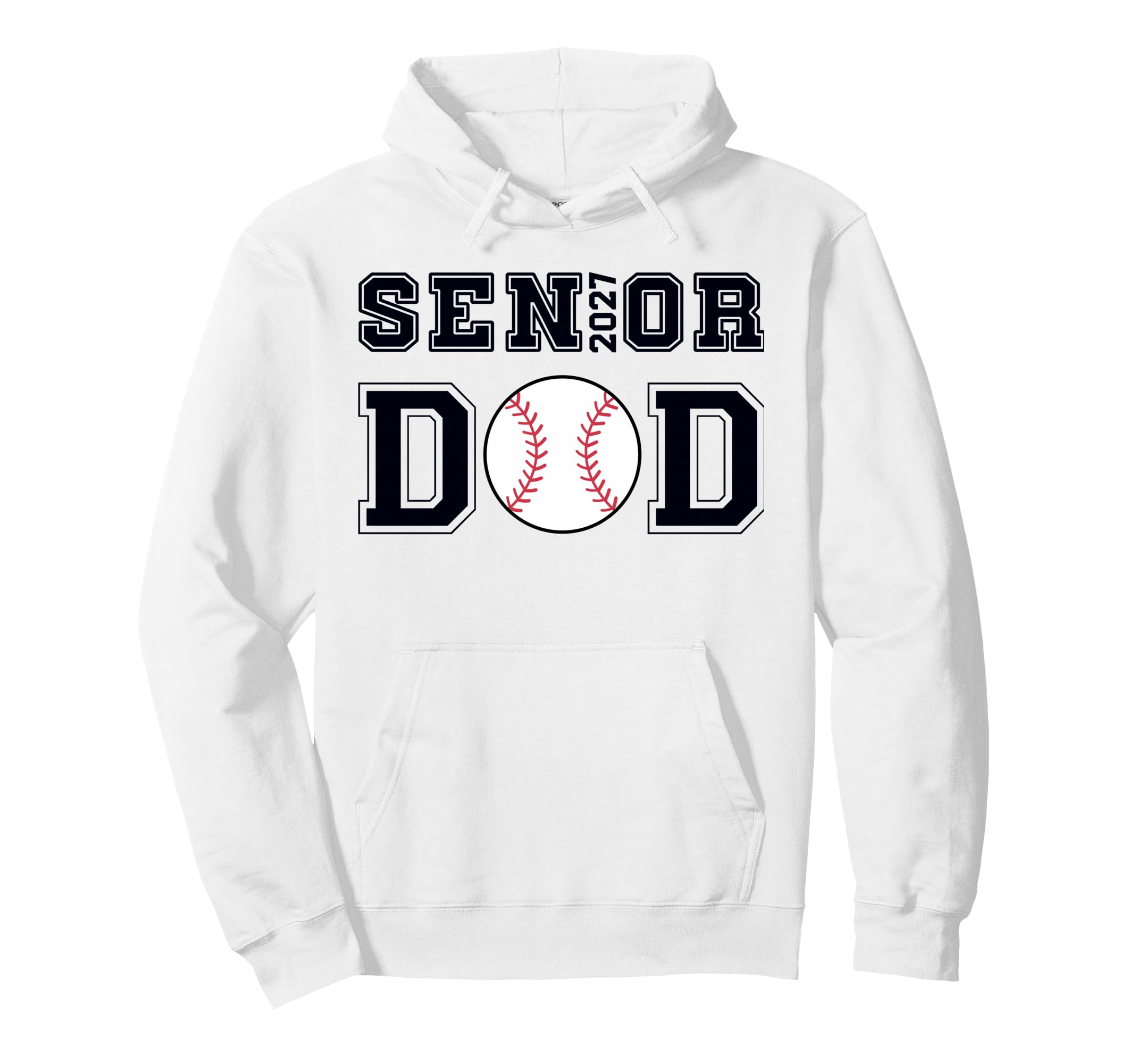 Class 2027 Baseball Dad Senior Hoodie - Minimalist Print Men Women - T-Shirt, Sweatshirt, Hoodie