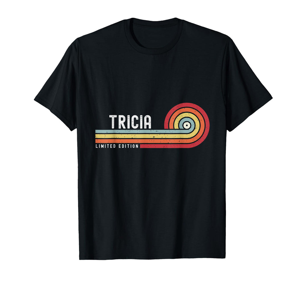 I Love Tricia Personalized Sunset First T-Shirt - Unique Graphic Unisex - T-Shirt, Sweatshirt, Hoodie