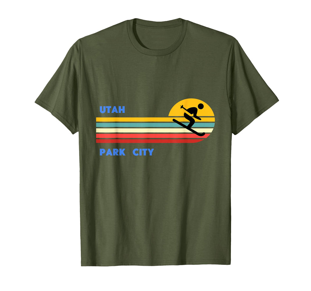 Park City Utah Skiing Skier Ski Sun T-Shirt - Custom Art Print Unisex - T-Shirt, Sweatshirt, Hoodie