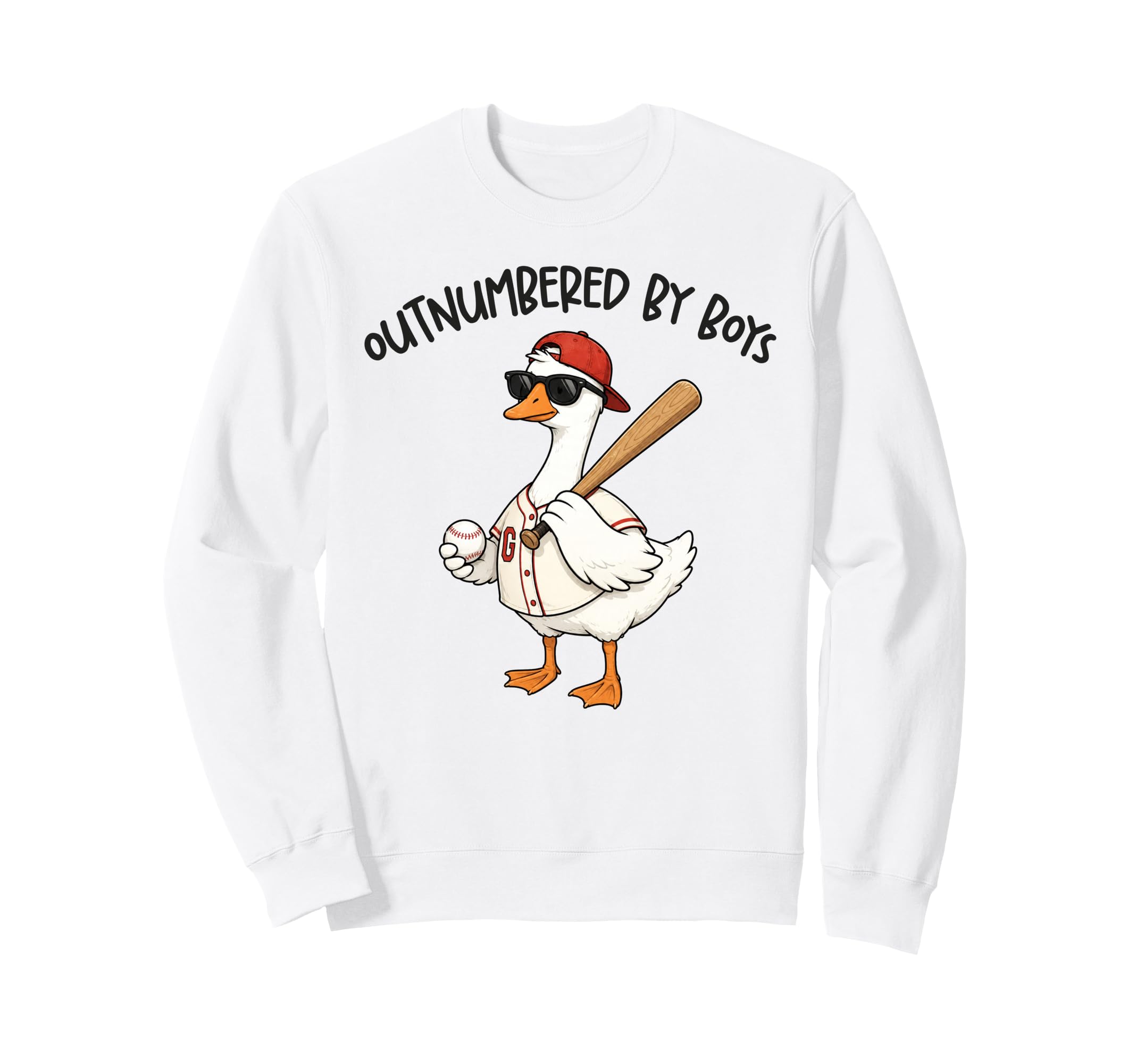 Baseball Mom Goose Mama Outnumbered Sweatshirt - Custom Art Print Unisex - T-Shirt, Sweatshirt, Hoodie